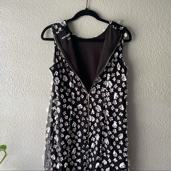 Karl Lagerfeld 3D Floral-Applique Sheath Dress - Picture 4 of 7